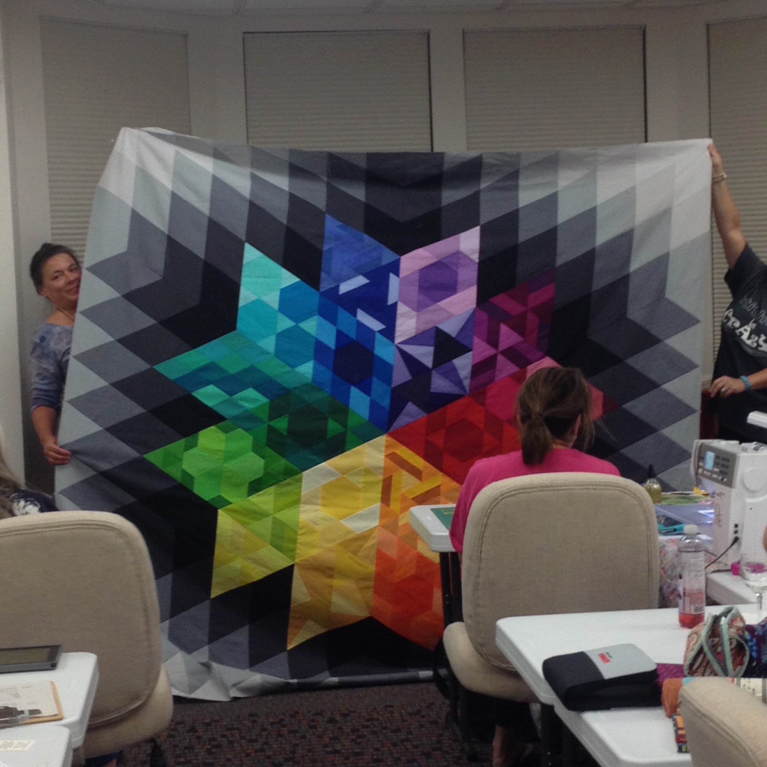 gravity quilt  pieced top